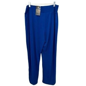 JM Collection Comfort Waistband Wide Leg Loungewear Stretch Knit Pants Large NWT